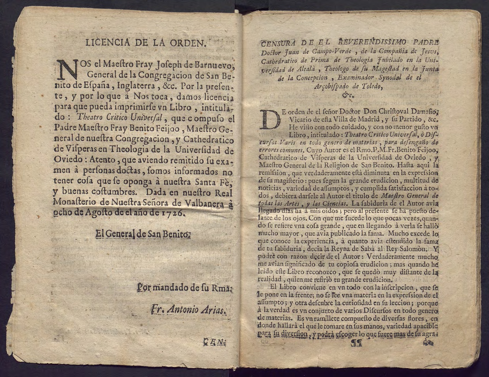 Preliminaries of volume I, with the license from the Benedictine order