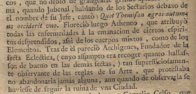 Feijoo clipping: medical sects (C005)