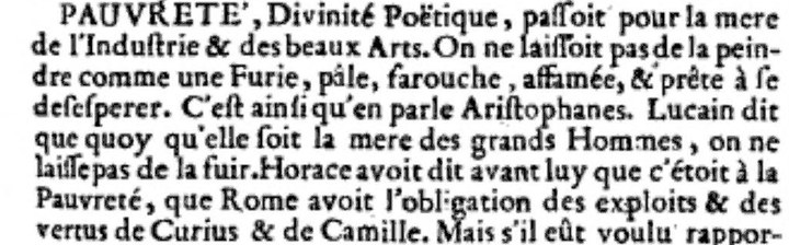Moréri clipping: Poverty (O474)
